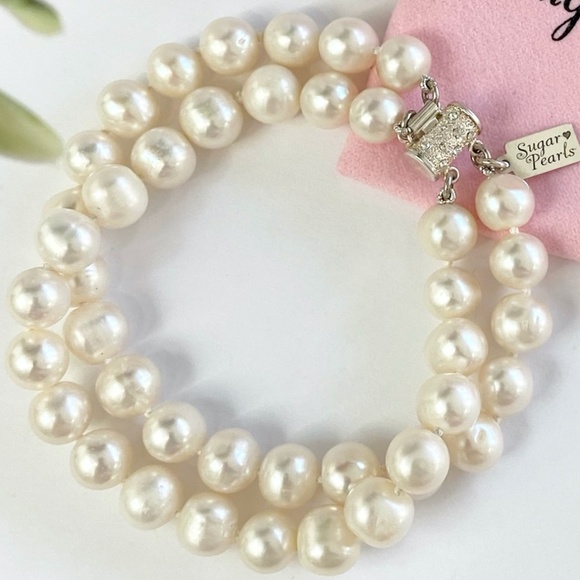 Freshwater Pearl Double Strand Bracelet - Picture 3 of 5